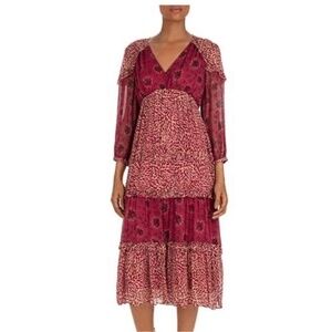 BA&SH Gypsy Tiered Midi Dress / Size 2 / Medium